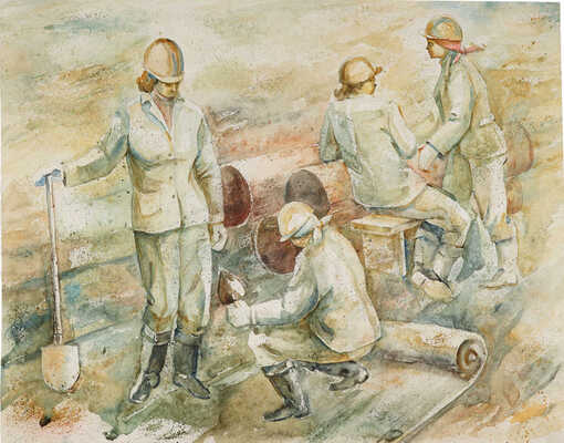 Потетюева Эльвира Лусегеновна. Маляры-метростроевцы 